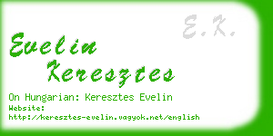 evelin keresztes business card